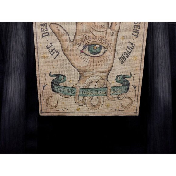 New Palmistry Wood & Canvas Wall Art 19x13 Hand Fortune Occult Witchy Decor - Picture 4 of 12